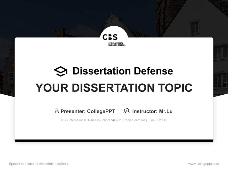 CBS International Business School – Rheine campus Graduation Thesis Defense PPT Template4:3 ratio PPT effect preview image7
