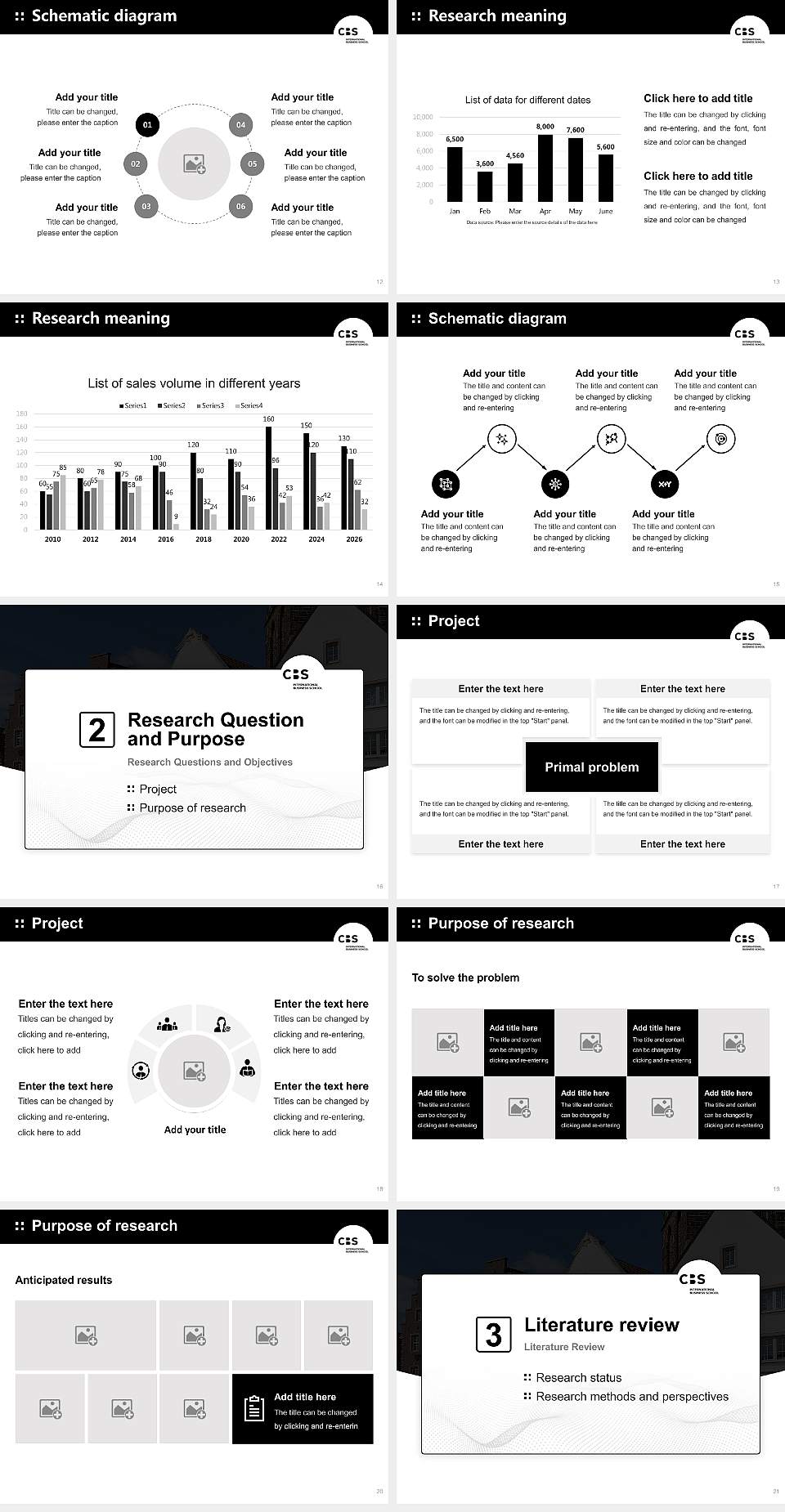 CBS International Business School – Rheine campus Graduation Thesis Defense PPT Template4:3 ratio PPT effect preview image3