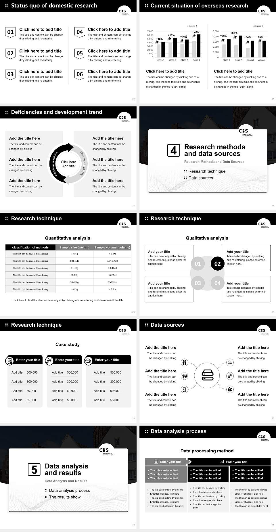 CBS International Business School – Rheine campus Graduation Thesis Defense PPT Template4:3 ratio PPT effect preview image4