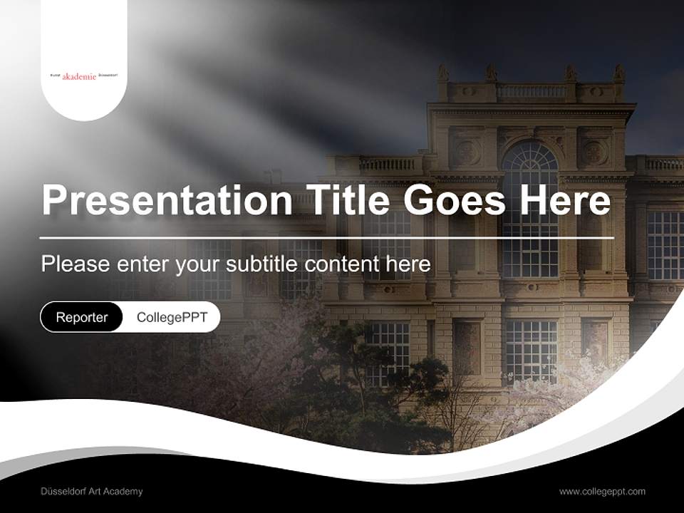 Düsseldorf Art Academy Lecture Sharing and Networking Event PPT Template4:3 ratio PPT effect preview image4