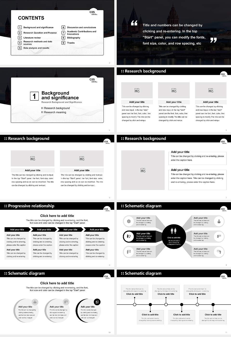 CBS International Business School – Mainz campus Graduation Thesis Defense PPT Template16:9 ratio PPT effect preview image2