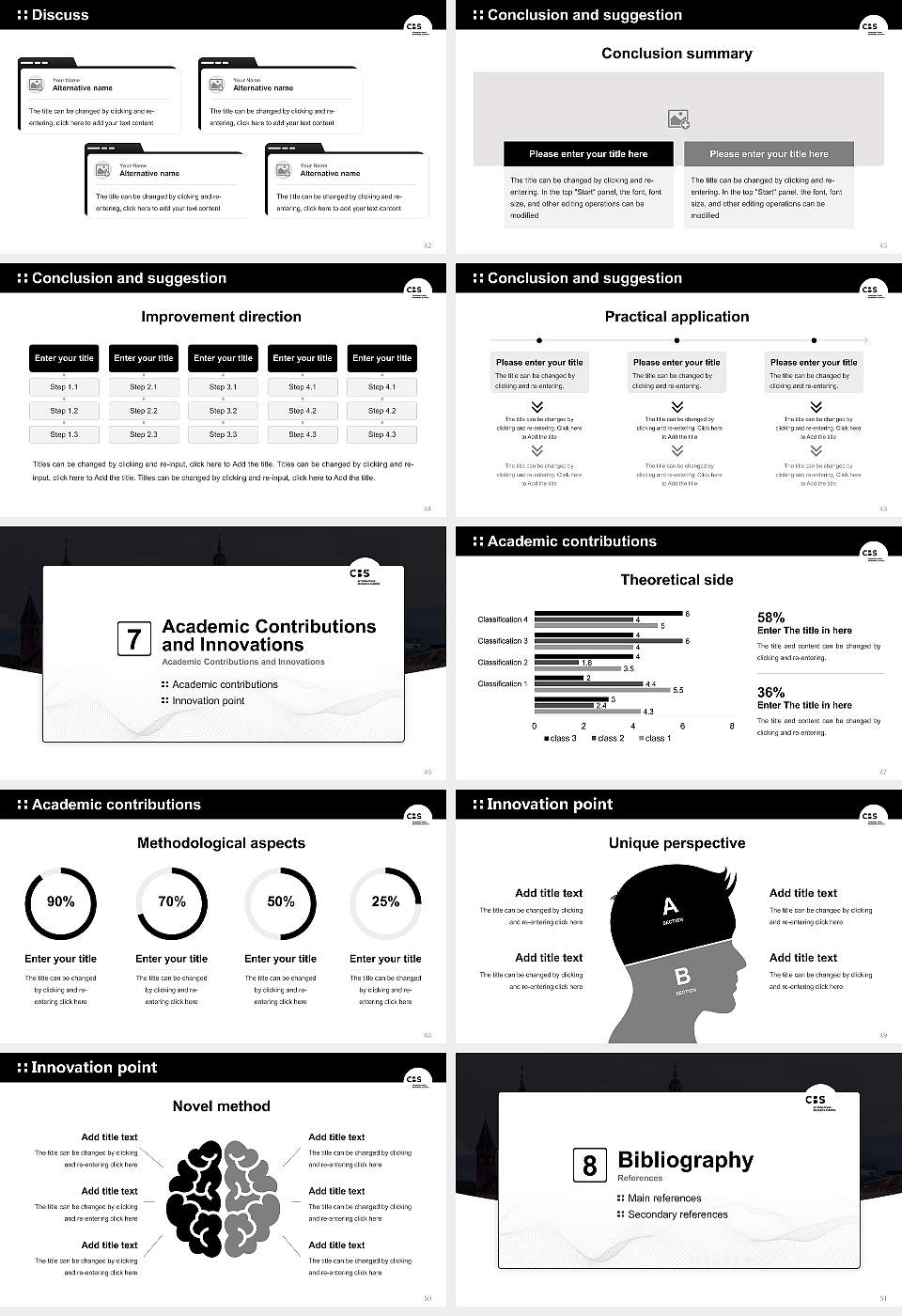CBS International Business School – Mainz campus Graduation Thesis Defense PPT Template16:9 ratio PPT effect preview image6