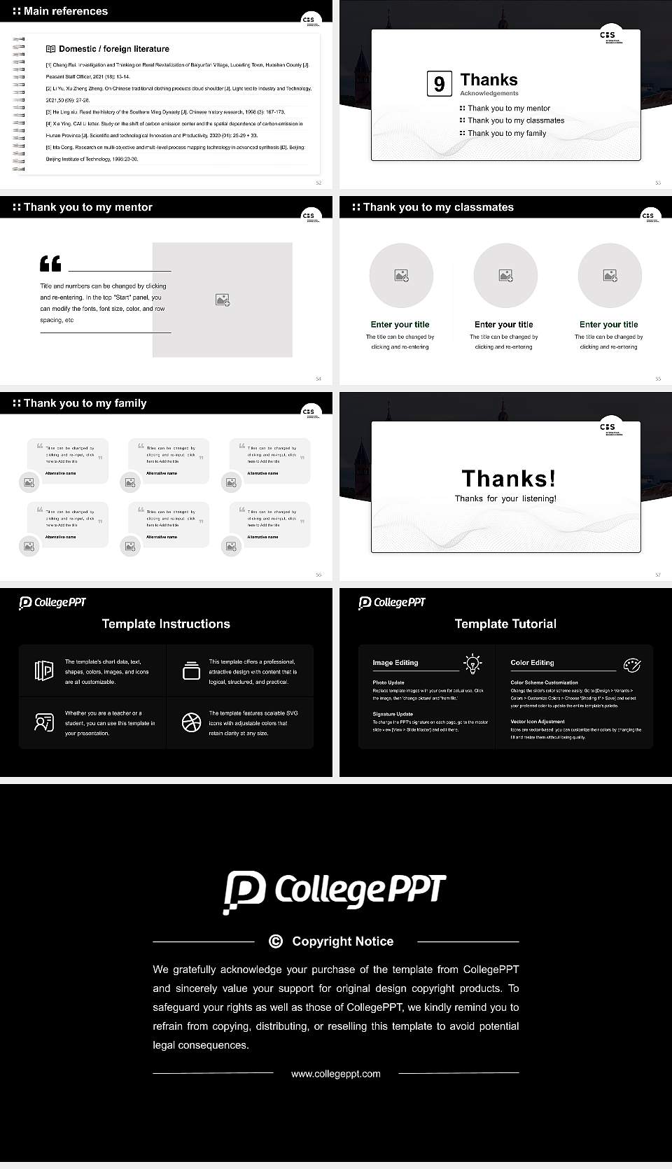 CBS International Business School – Mainz campus Graduation Thesis Defense PPT Template16:9 ratio PPT effect preview image7