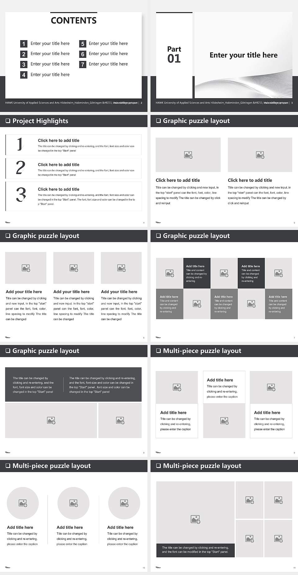 HAWK University of Applied Sciences and Arts Hildesheim_Holzminden_Göttingen – Holzminden campus General PPT Template4:3 ratio PPT effect preview image2