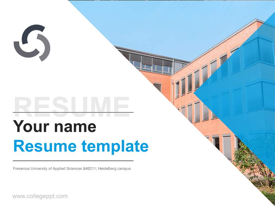 Fresenius University of Applied Sciences – Heidelberg campus Resume PPT Template4:3 ratio PPT effect preview image5