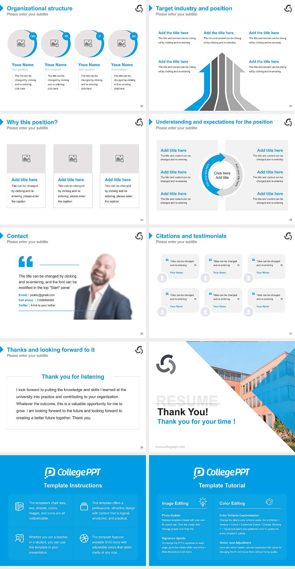 Fresenius University of Applied Sciences – Heidelberg campus Resume PPT Template4:3 ratio PPT effect preview image4
