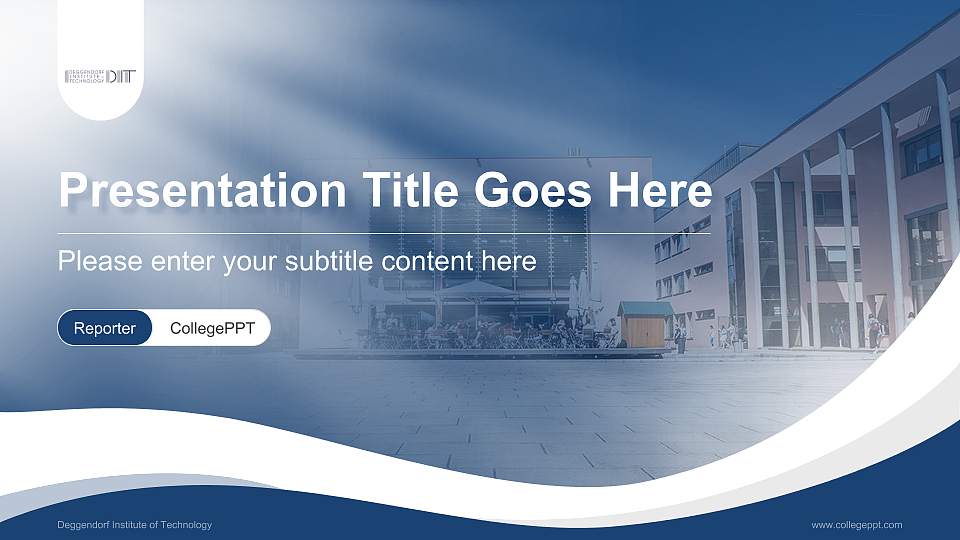 Deggendorf Institute of Technology Lecture Sharing and Networking Event PPT Template16:9 ratio PPT effect preview image