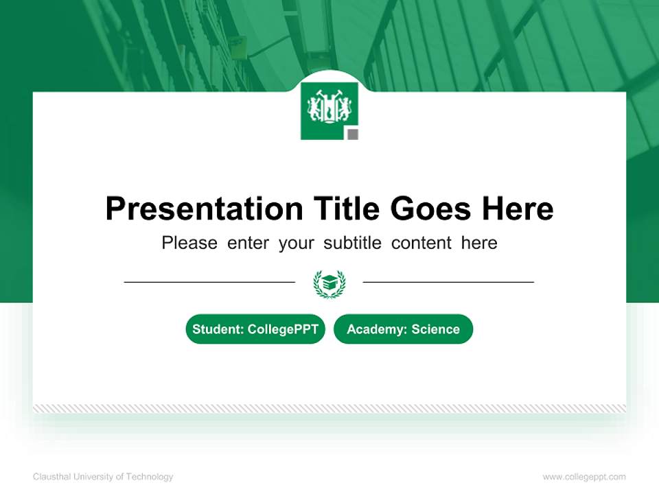 Clausthal University of Technology National Scholarship Defense PPT Template4:3 ratio PPT effect preview image4