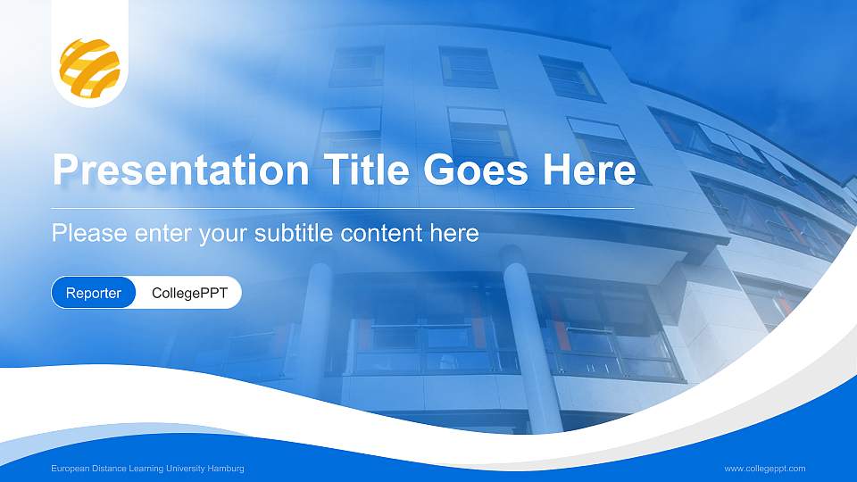 European Distance Learning University Hamburg Lecture Sharing and Networking Event PPT Template16:9 ratio PPT effect preview image