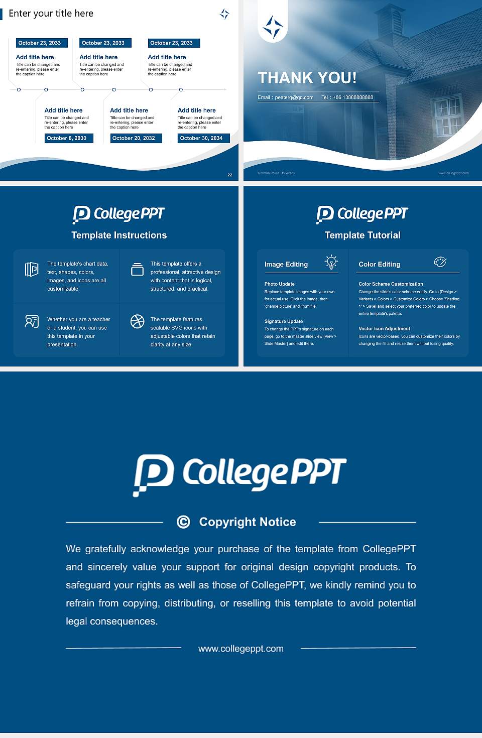 German Police University Lecture Sharing and Networking Event PPT Template4:3 ratio PPT effect preview image4