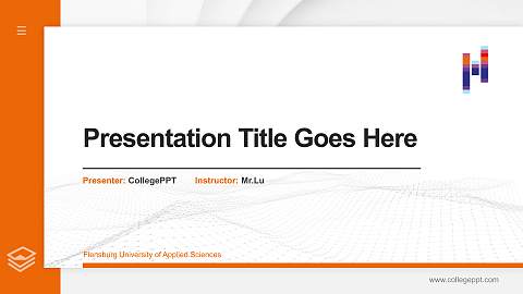 Flensburg University of Applied Sciences Thesis Proposal/Graduation Defense PPT Template