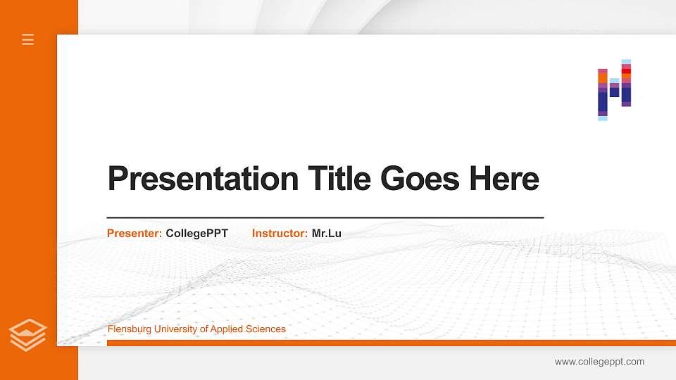 Flensburg University of Applied Sciences Thesis Proposal/Graduation Defense PPT Template16:9 ratio PPT effect preview image