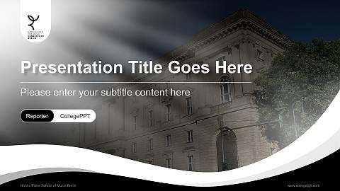 Hanns Eisler School of Music Berlin Lecture Sharing and Networking Event PPT Template