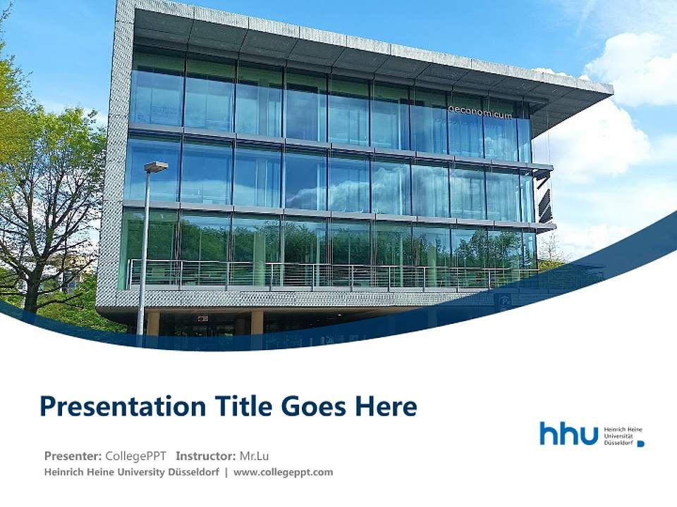 Heinrich Heine University Düsseldorf Course/Courseware Creation PPT Template4:3 ratio PPT effect preview image5