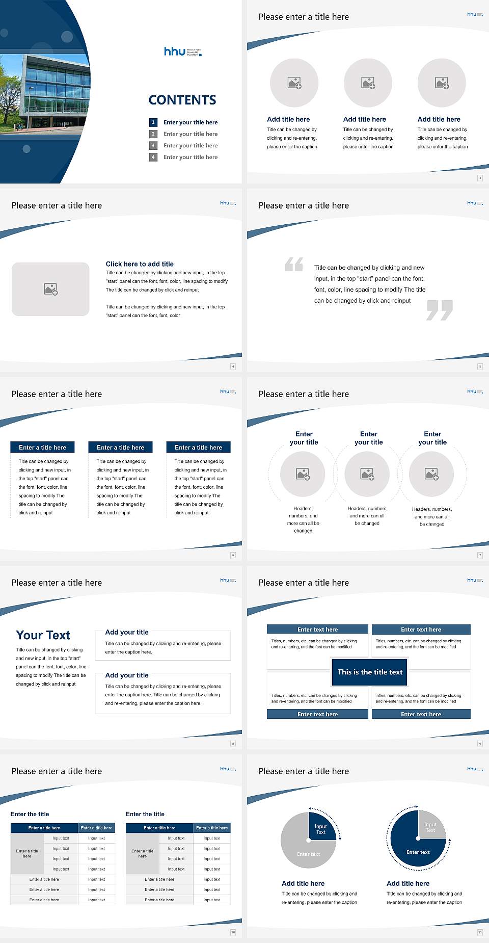 Heinrich Heine University Düsseldorf Course/Courseware Creation PPT Template4:3 ratio PPT effect preview image2