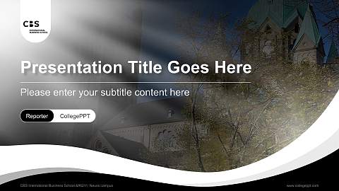 CBS International Business School – Neuss campus Lecture Sharing and Networking Event PPT Template