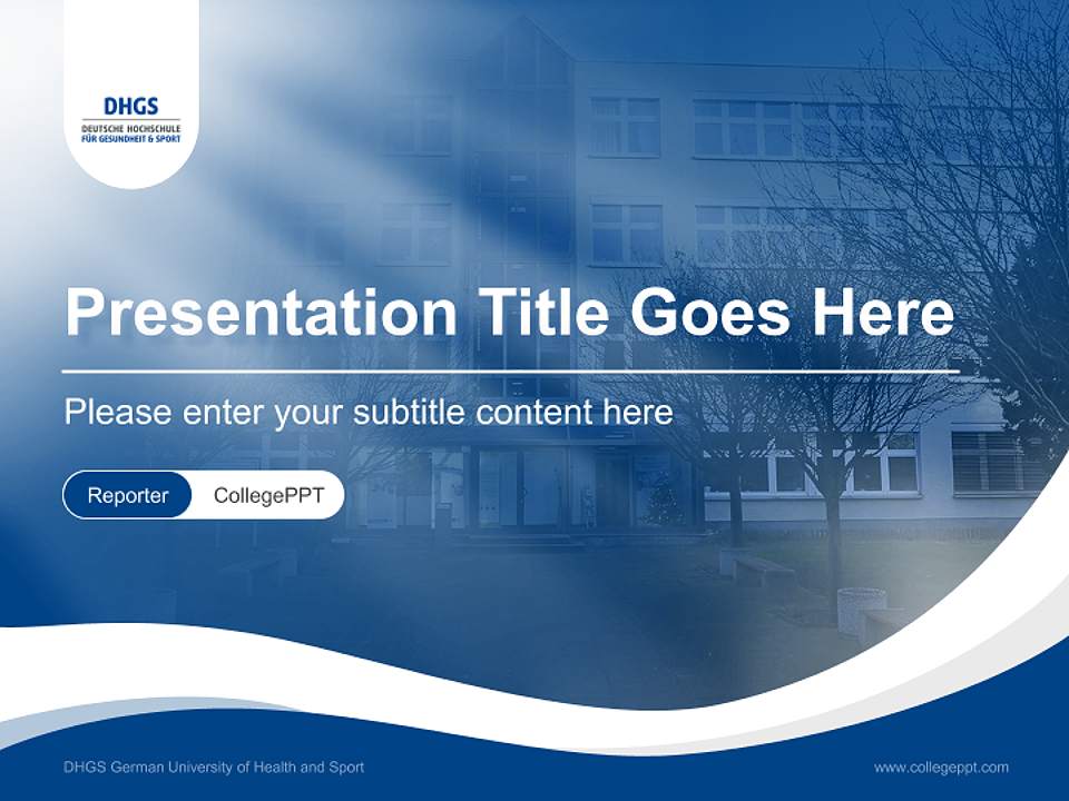 DHGS German University of Health and Sport Lecture Sharing and Networking Event PPT Template4:3 ratio PPT effect preview image4