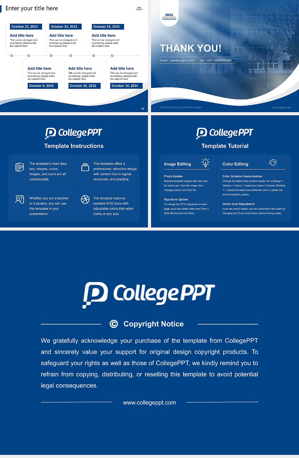 DHGS German University of Health and Sport Lecture Sharing and Networking Event PPT Template4:3 ratio PPT effect preview image4