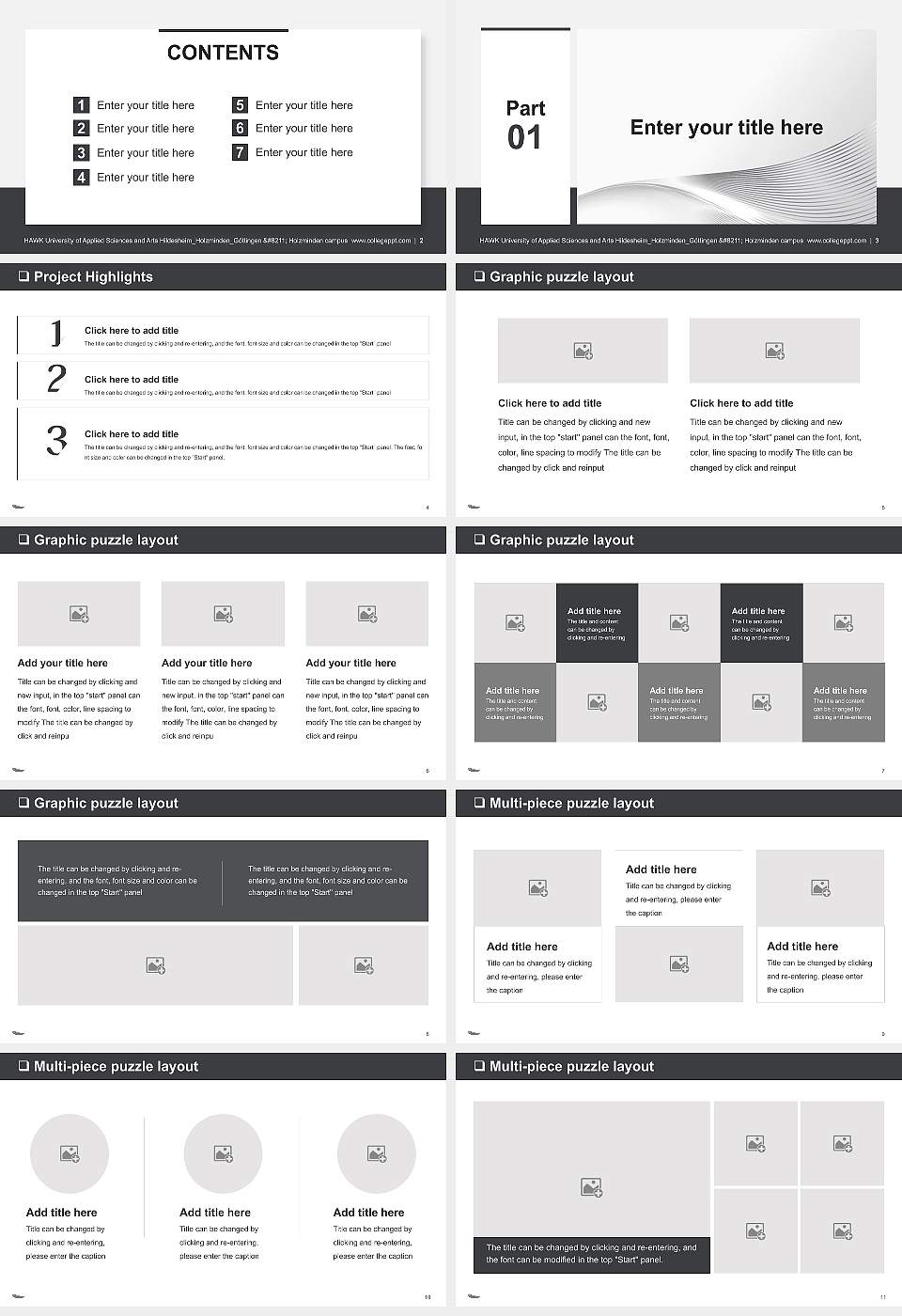 HAWK University of Applied Sciences and Arts Hildesheim_Holzminden_Göttingen – Holzminden campus General PPT Template16:9 ratio PPT effect preview image2
