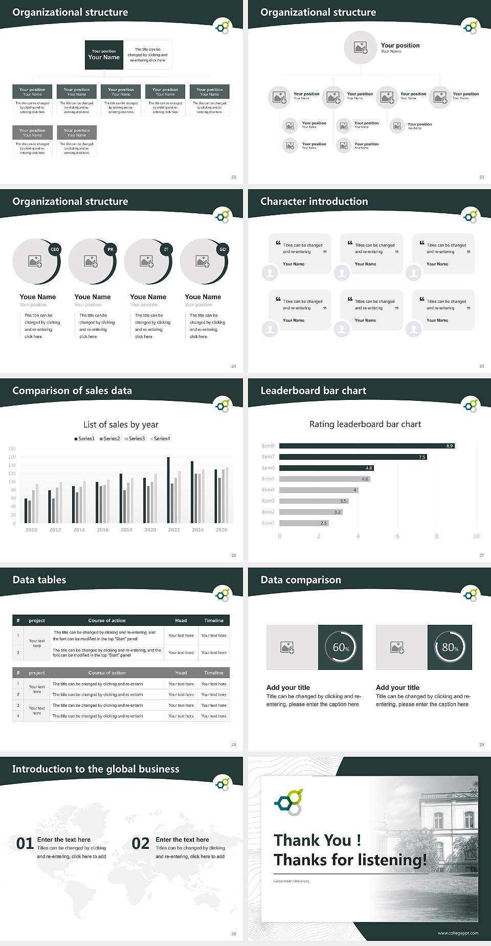 Geisenheim University Academic Presentation/Research Findings Report PPT Template4:3 ratio PPT effect preview image4