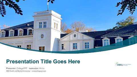 HMU Health and Medical University Course/Courseware Creation PPT Template