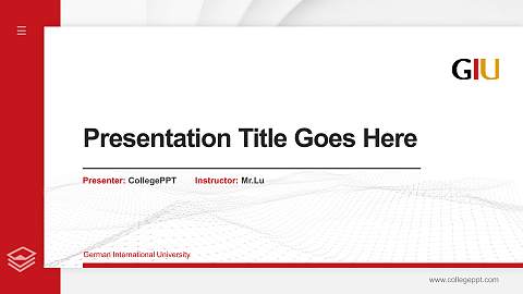 German International University Thesis Proposal/Graduation Defense PPT Template