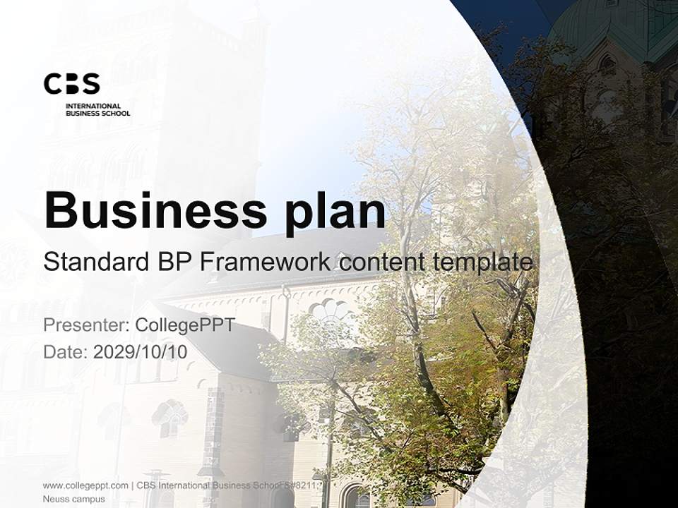 CBS International Business School – Neuss campus Competition/Entrepreneurship Contest PPT Template4:3 ratio PPT effect preview image9