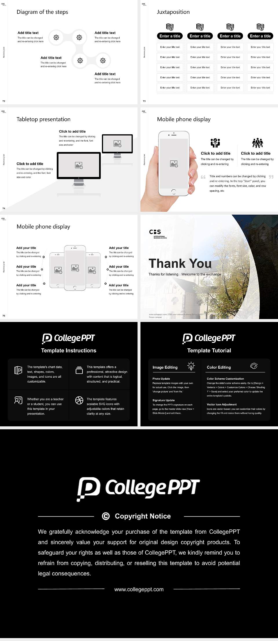 CBS International Business School – Neuss campus Competition/Entrepreneurship Contest PPT Template4:3 ratio PPT effect preview image9