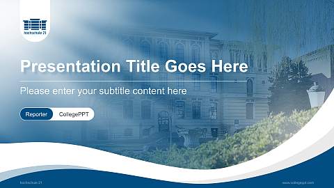 hochschule 21 Lecture Sharing and Networking Event PPT Template