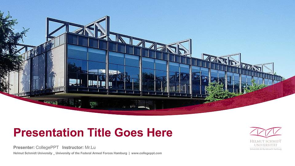 Helmut Schmidt University _ University of the Federal Armed Forces Hamburg Course/Courseware Creation PPT Template16:9 ratio PPT effect preview image
