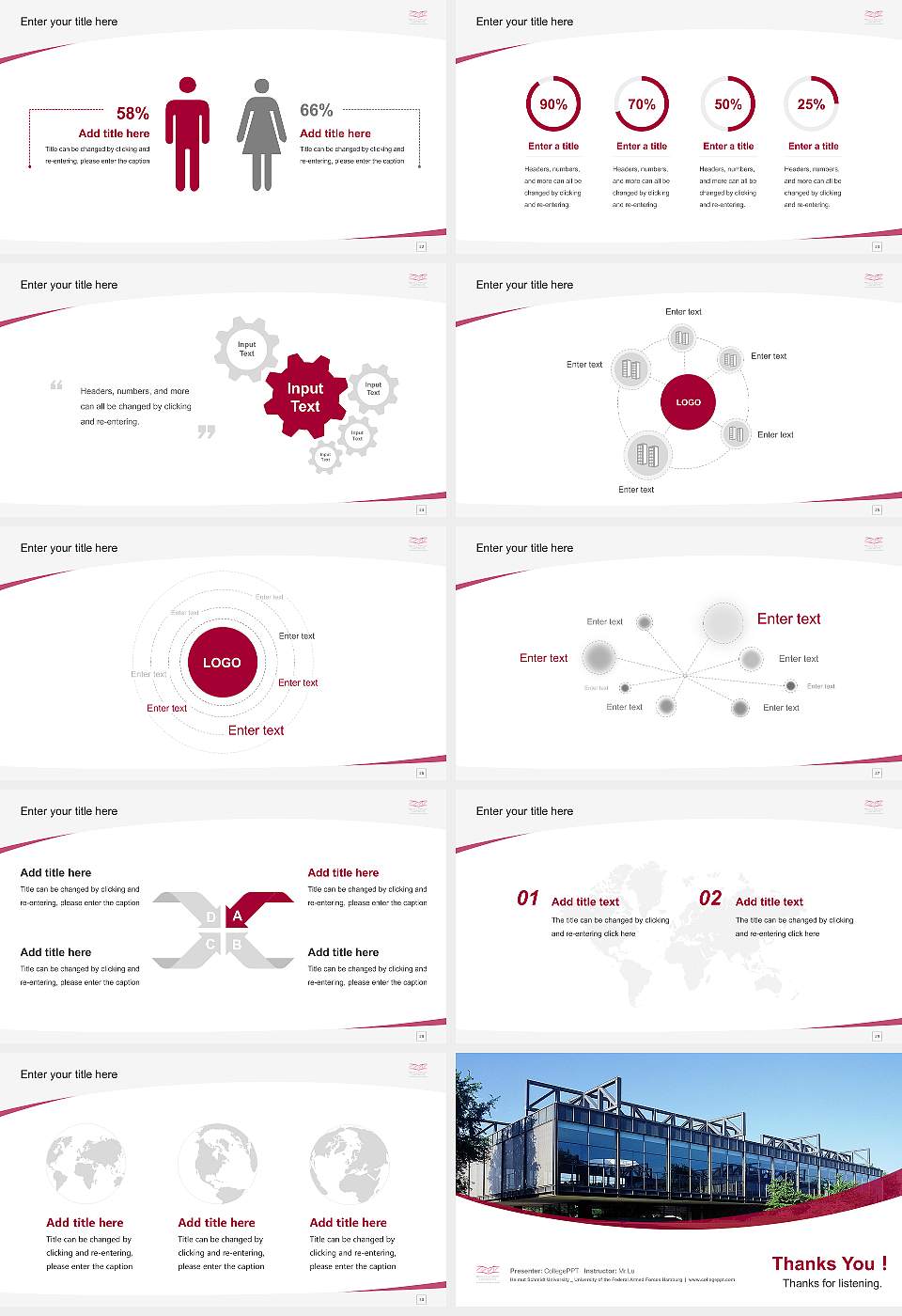 Helmut Schmidt University _ University of the Federal Armed Forces Hamburg Course/Courseware Creation PPT Template16:9 ratio PPT effect preview image4