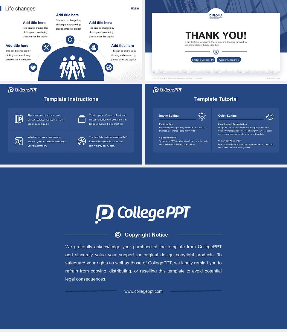 DIPLOMA University of Applied Sciences – Private University of North Hesse National Scholarship Defense PPT Template16:9 ratio PPT effect preview image4