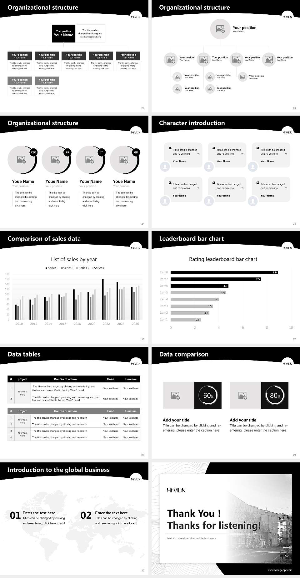 Frankfurt University of Music and Performing Arts Academic Presentation/Research Findings Report PPT Template4:3 ratio PPT effect preview image4