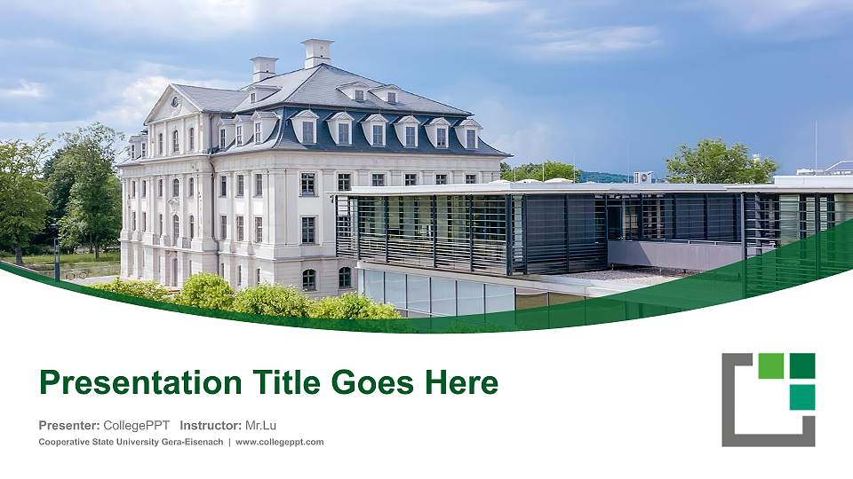 Cooperative State University Gera-Eisenach Course/Courseware Creation PPT Template16:9 ratio PPT effect preview image
