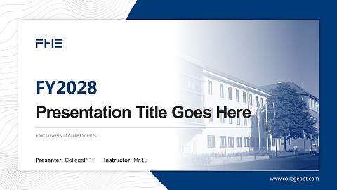 Erfurt University of Applied Sciences Academic Presentation/Research Findings Report PPT Template