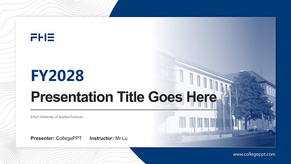 Erfurt University of Applied Sciences Academic Presentation/Research Findings Report PPT Template16:9 ratio PPT effect preview image