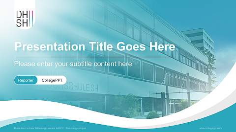 Duale Hochschule Schleswig-Holstein – Flensburg campus Lecture Sharing and Networking Event PPT Template