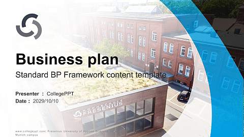 Fresenius University of Applied Sciences – Munich campus Competition/Entrepreneurship Contest PPT Template