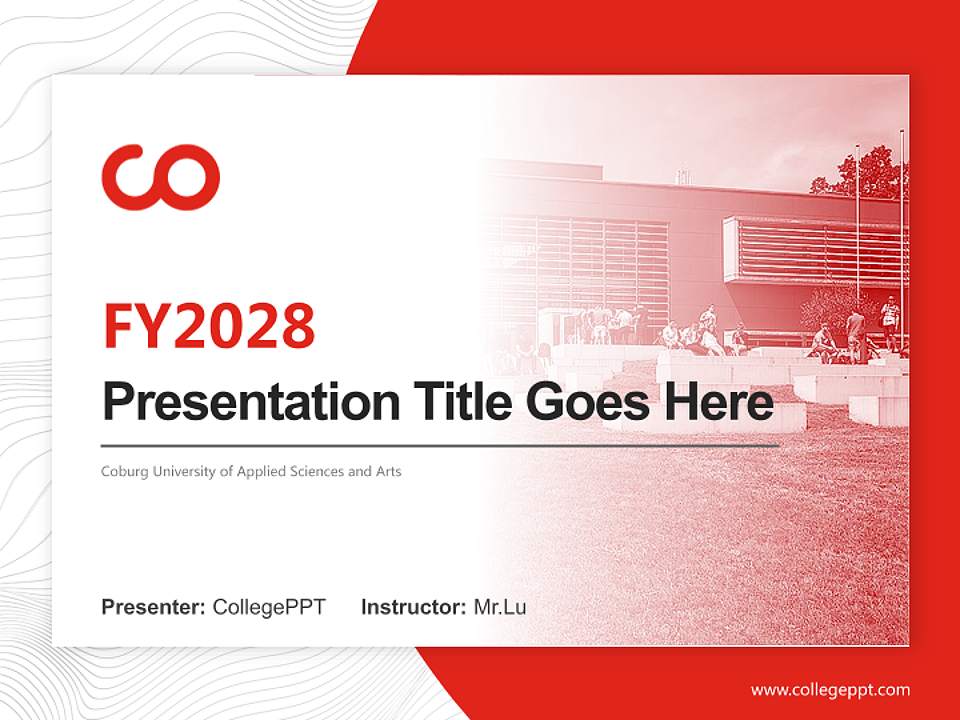 Coburg University of Applied Sciences and Arts Academic Presentation/Research Findings Report PPT Template4:3 ratio PPT effect preview image5