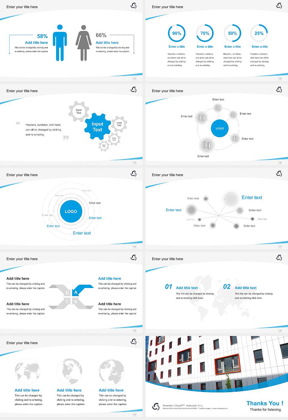 Fresenius University of Applied Sciences – Frankfurt campus Course/Courseware Creation PPT Template16:9 ratio PPT effect preview image4