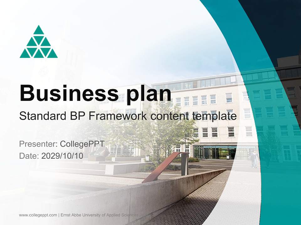 Ernst Abbe University of Applied Sciences Jena Competition/Entrepreneurship Contest PPT Template4:3 ratio PPT effect preview image9