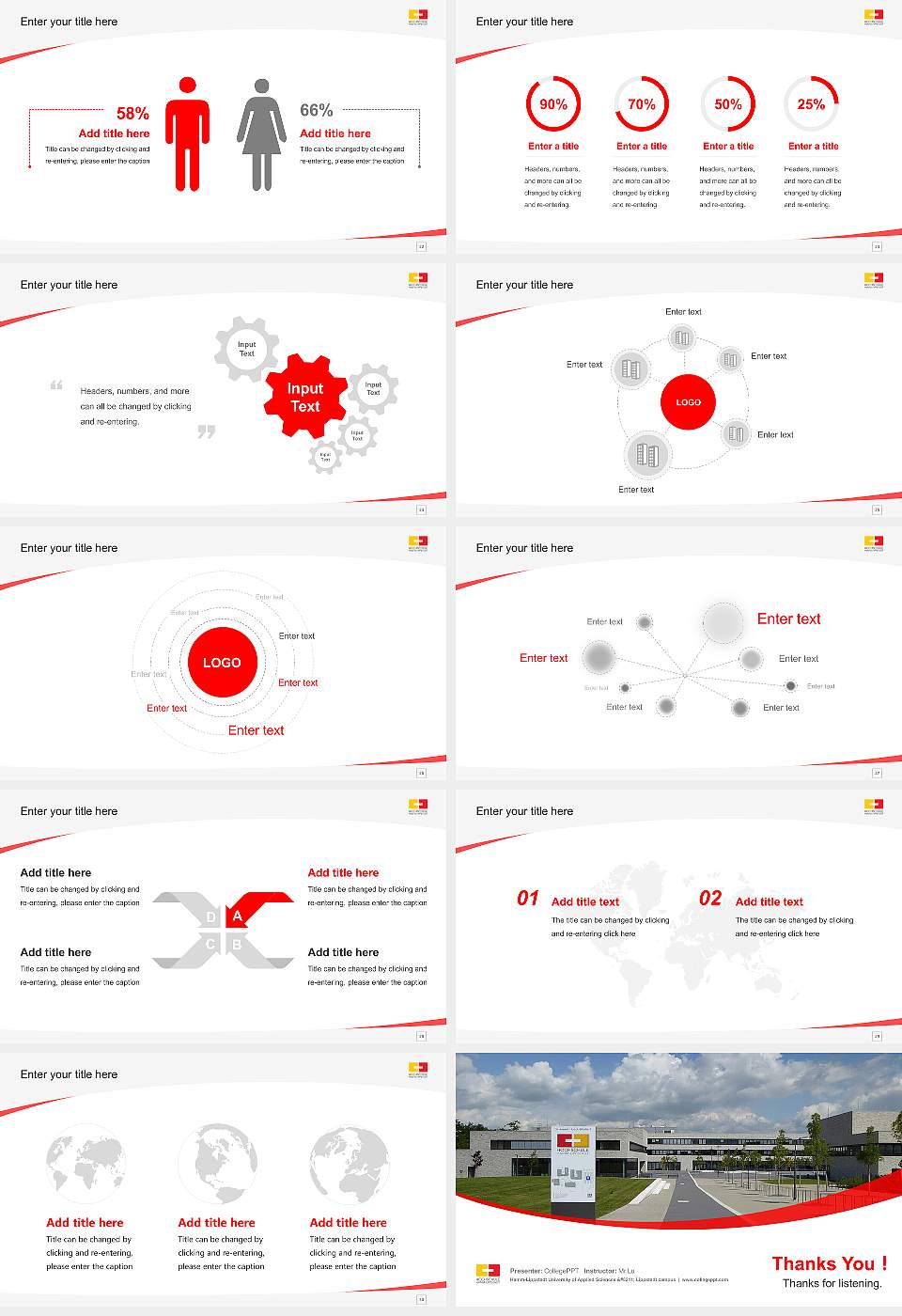 Hamm-Lippstadt University of Applied Sciences – Lippstadt campus Course/Courseware Creation PPT Template16:9 ratio PPT effect preview image4