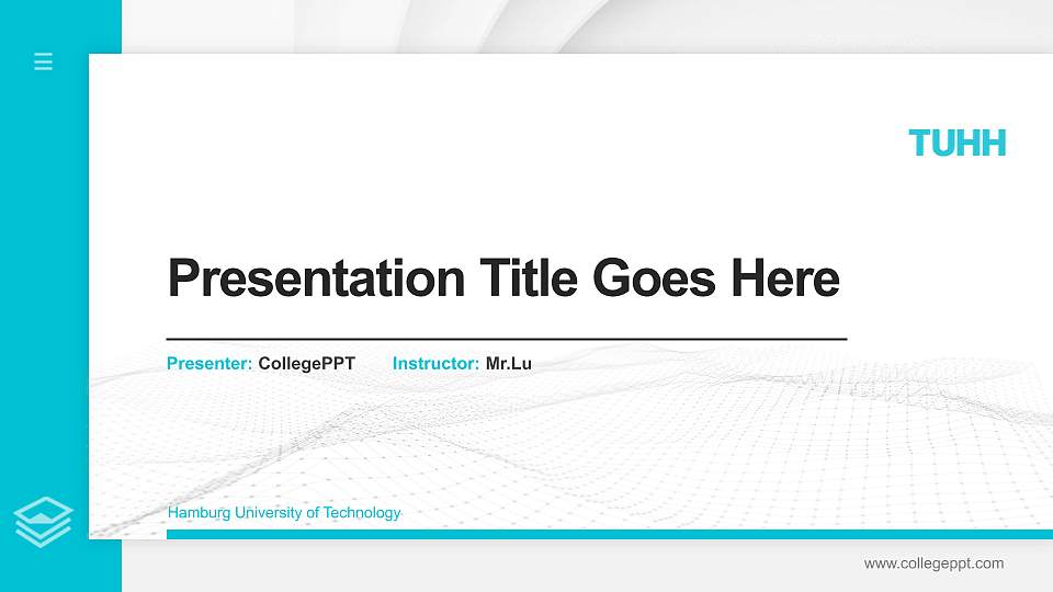 Hamburg University of Technology Thesis Proposal/Graduation Defense PPT Template16:9 ratio PPT effect preview image