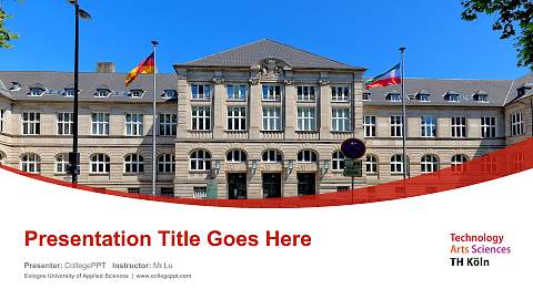 Cologne University of Applied Sciences Course/Courseware Creation PPT Template