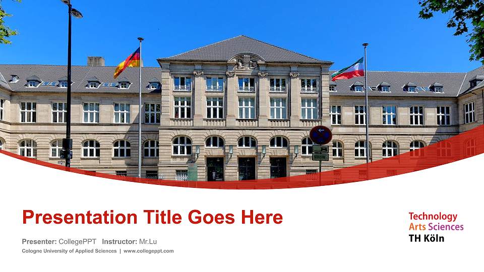Cologne University of Applied Sciences Course/Courseware Creation PPT Template16:9 ratio PPT effect preview image