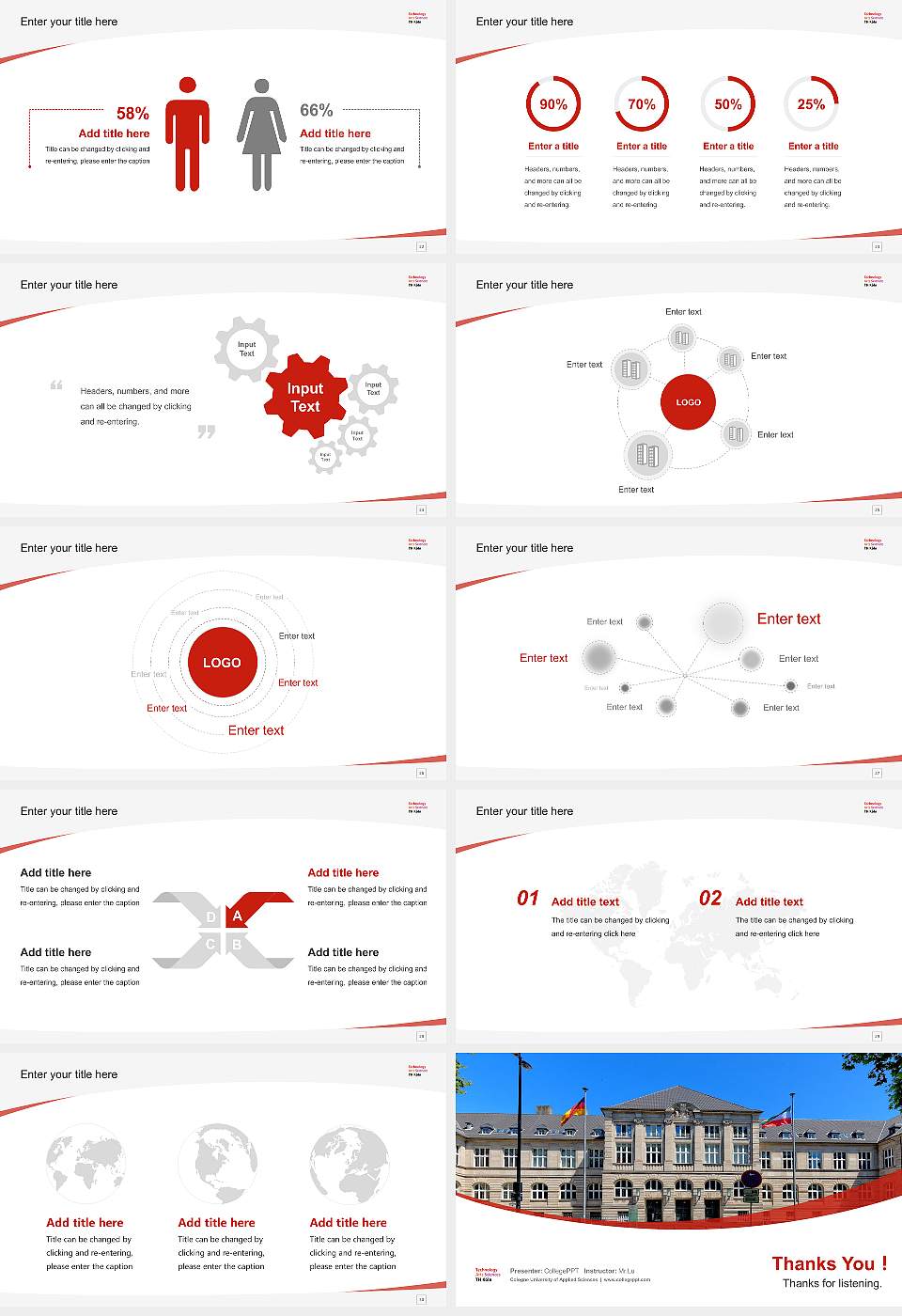 Cologne University of Applied Sciences Course/Courseware Creation PPT Template16:9 ratio PPT effect preview image4