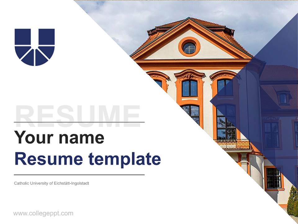 Catholic University of Eichstätt-Ingolstadt Resume PPT Template4:3 ratio PPT effect preview image5