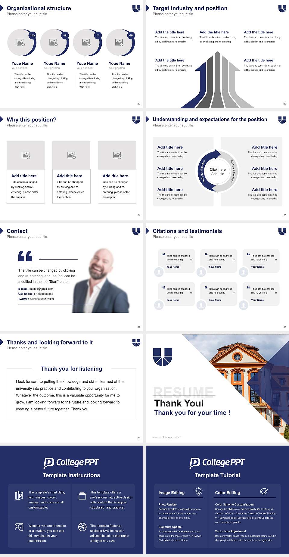Catholic University of Eichstätt-Ingolstadt Resume PPT Template4:3 ratio PPT effect preview image4