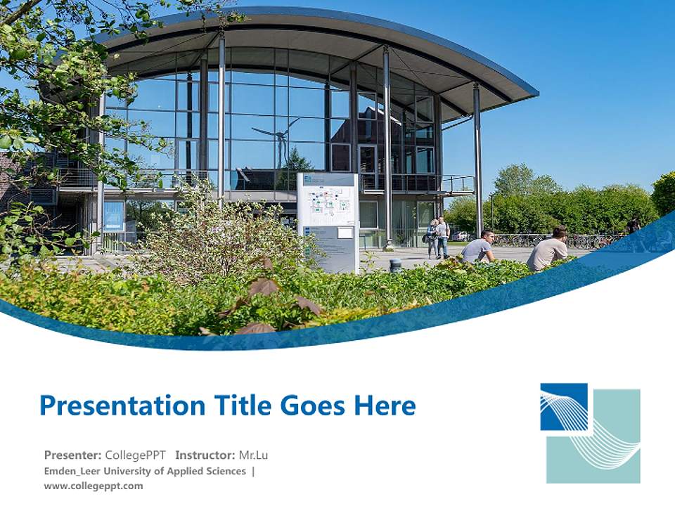 Emden_Leer University of Applied Sciences Course/Courseware Creation PPT Template4:3 ratio PPT effect preview image5