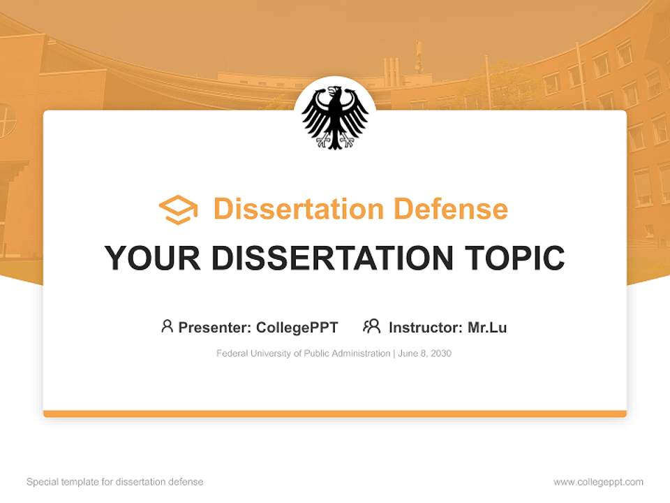 Federal University of Public Administration Graduation Thesis Defense PPT Template4:3 ratio PPT effect preview image7